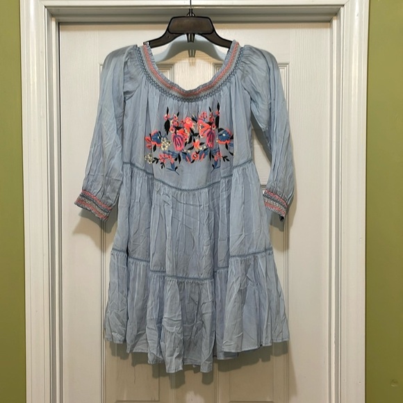 Free People Dresses & Skirts - Free People - Sunbeams mini dress - off the shoulder - light blue - size S